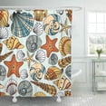 thumbnail image 1 of Cortinas de Ducha de Baño ABPHQTO Molusco Azul Elegante con Conchas Marinas Concha Morada Set 165x180 cm, 1 of 2