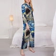 thumbnail image 3 of Sikiie Vintage Starry Sky Shark Women's Long-Sleeve Shirt and Full-Length Bottom Pajama Set (s-xxl)-Medium, 3 of 7