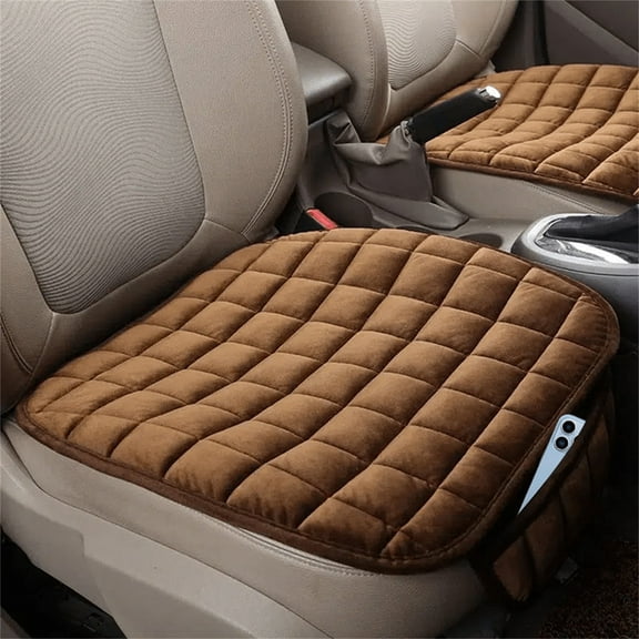 mtvxesu Seat Protector, 1pc Car Seat Cushion, Premium Comfort Memory Silk Wadding, Non-slip Rubber Bottom with Storage Pouch, Car Seat Pad Universal Car Seat Protectors