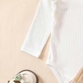 thumbnail image 5 of Newborn Infant Girl Clothes Ribbed Romper Daisy Print Pants Hairband Baby Clothes for Girls cream-coloured 70CM, 5 of 5