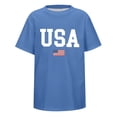 thumbnail image 3 of USA 250th Anniversary Shirt - 250 Anniversary USA Merchandise 4th Of July Soft Comfort Tees Tops (Big Girl 10-11 Years Blue), 3 of 9