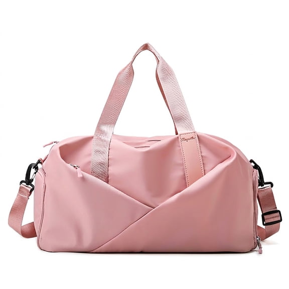 MTIANG Gym Duffle Bag, Waterproof Oxford Travel Bag with Shoe Compartment, 45‑55L Large Capacity for Men & Women, Pink.