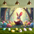 thumbnail image 6 of Pink Bunny Easter Banner Colorful Letters Peeps Backdrop Easter Eggs Carrot Decor Bunny Display for Easter Party Spring Celebration Kids Event, 6 of 9