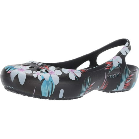 Crocs Women's Kadee Seasonal Slingback Flat Ballet, tropical floral/black, 4 M US | Walmart Canada
