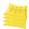 thumbnail image 1 of Nvzi Set of 4 Indoor/Outdoor Chair Cushion, Cotton Chair Pads Square, Cushions for Wicker Chair Seat, for Rocking, Dining, Patio, Camping, Kitchen Chairs (40X40cm),Yellow, 1 of 5