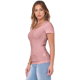 thumbnail image 2 of Camiseta de Canalé Entallada para Mujer, Color Rosa, Talla XL, 2 of 9