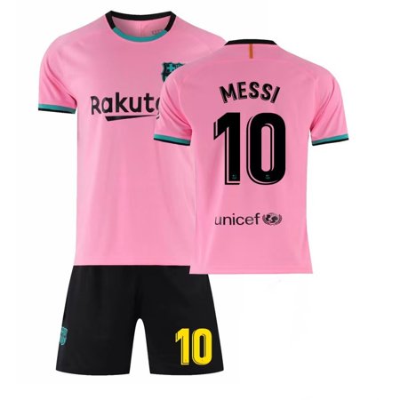 ?Uhome?20-21 Seazon FC Barcelona Kids & Adults Soccer Jersey No.10 Home/Away Fans Football Set for Children/Men Training Suit
