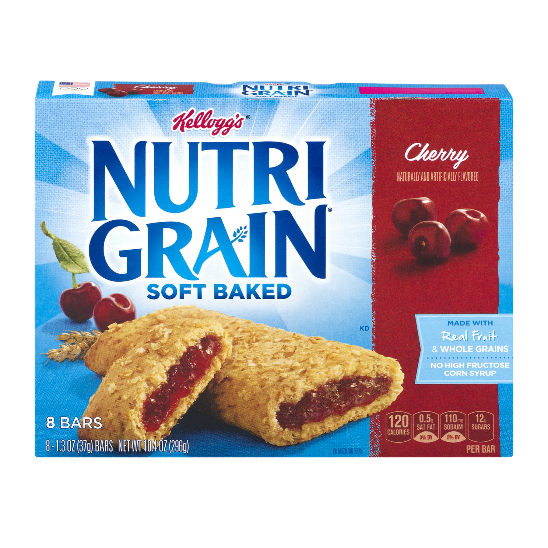 Kellogg's Nutri-Grain Soft Baked Cherry Breakfast Bars 8-1.3 Oz ...