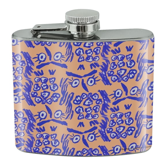 Picasso Owls Bird Art Pattern Stainless Steel 5oz Hip Drink Kidney Flask