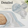 thumbnail image 3 of Blue Beige Farmhouse Body Pillow Covers 20"x60", Vintage Wooden Striped Soft Brushed Microfiber Breathable Throw Pillow Covers, Decorative Pillowcase with Zipper for Couch Sofa Bedroom Living Room, 3 of 9