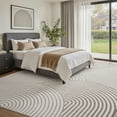 thumbnail image 4 of SIXHOME 8'x10' Rugs for Living Room Washable Bedroom Rug Jacquard Textured Boho Beige Area Rug Modern Geometric Soft Neutral Carpet Non Slip Indoor Rugs for Dining Room Home Office, 4 of 8
