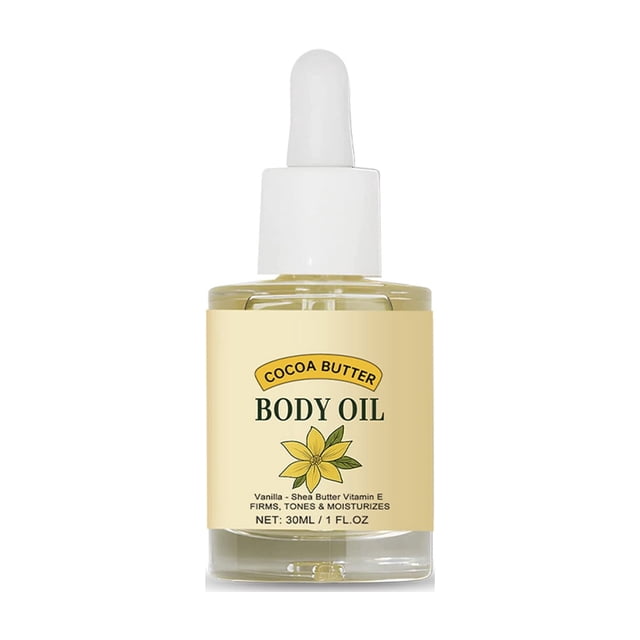 Salud y Belleza, Cuidado Personal, Aceites Esenciales, Aceite Esencial, Aceite Corporal de Cacao Hidratante con Karité y Vitamina E para una Piel Más Suave, Protege y Calma la Sequedad 30 ml, cuidado