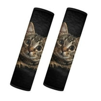 Yuyamidu Cat Seat Belt Cover Pad for Adults Black Car Seatbelt Cushion Covers for SUV Sedan Truck Thick Car Seatbelt Protector 2 PCS Soft Flannel Auto Accessories