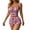 Pink, variant on Women Pajama Set Print Cami Shorts Set Bow Decor Ruffle Hem Lounge Sleepwear Two Piece Home Wear