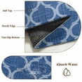 thumbnail image 6 of Runner Rug 2 x 6 Ft, Dark Blue Morocco Washable Non-Slip Floor Mat for Kitchen Hallway/Entryway, Ethnic Abstract Geometric Quatrefoil Grid Long Kitchen Runner Area Rugs for Living Room, Low-Profile, 6 of 8