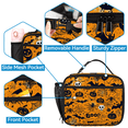 thumbnail image 3 of Herdesigns Halloween Pumpkin Bat Backpack with Lunch Box Lightweight Large Travel Work Laptop Backpacks Set Casual Daypacks, 3 of 8