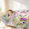 thumbnail image 4 of Erosebridal Vintage Hummingbird 7pcs Queen Bedding,Lovely Flower Bedding Comforter Set Queen,White Purple,Pink Reversible, 4 of 7