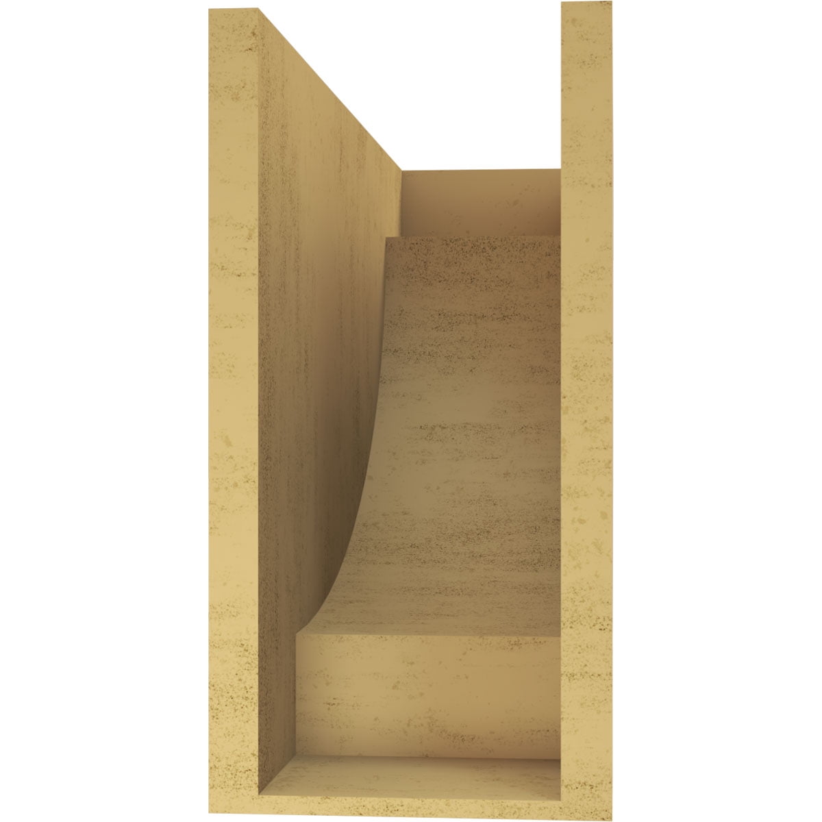 8"W x 24"D x 16"H Classic Alpine Rough Cedar Woodgrain TimberThane Corbel, Primed Tan
