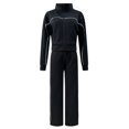 thumbnail image 5 of felwors Women's Two Piece Tracksuit Fall 2025 Long Sleeve Zip Up Sweatshirt Long Pants Outfits Jogger Sweatsuit Sets Black, L, 5 of 5