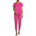 thumbnail image 2 of Secret Treasures Women's and Women's Plus Size T-Shirt and Joggers Pajama Set, 2-Piece, 2 of 5