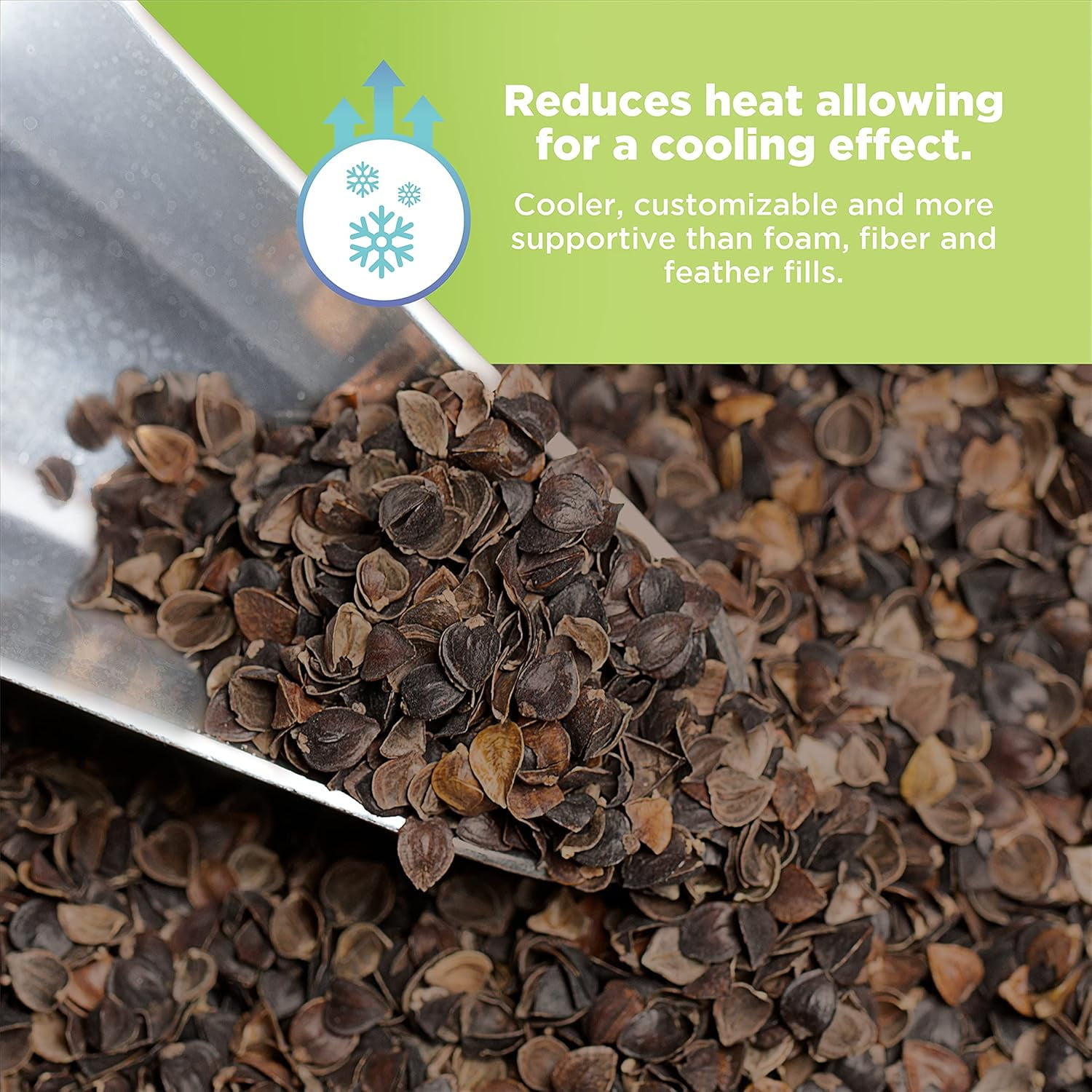 Organic Buckwheat Hulls Filler for Pillows, Yoga Zafus, and Cushions – Grown and Processed in USA, 5 LBS Pillow Filling