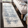 thumbnail image 3 of SAFAVIEH Madison Katina Traditional Runner Rug, Cream/Navy, 2'3" x 6', 3 of 8