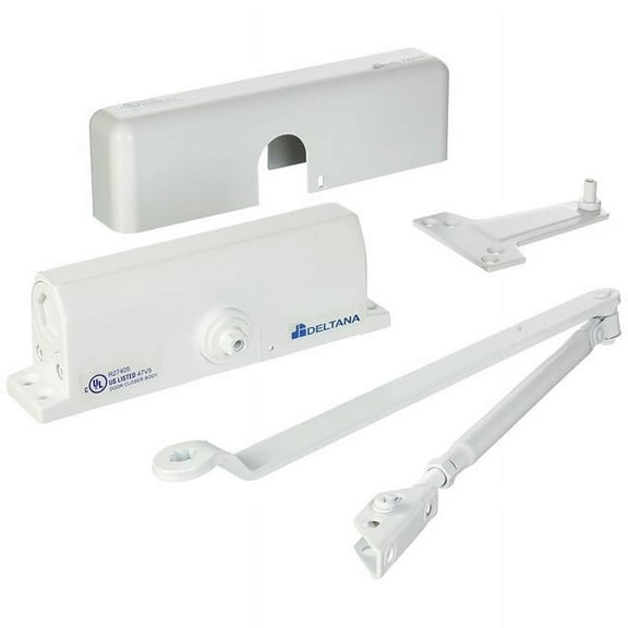 Deltana  Adjustable Surface Door Closer, White