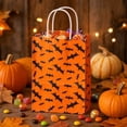 thumbnail image 4 of Halloween Candy Bags, Halloween Trick Or Treat Bags, Halloween Party Favor Bags, Paper Gift Bags with Handles, 12 Pack 8X6X3 Inch Orange Bat Print for Student Halloween Party, 4 of 5