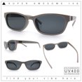 thumbnail image 2 of Womens Classy Narrow Rectangle Horn Rim Plastic Fashion Sunglasses Grey - Black, 2 of 8