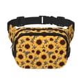 thumbnail image 1 of Disketp Artistic Zebra Print Sunflower Riñonera de Doble Capa, Bolsa de Cintura Ajustable para Viajes, Correr y Senderismo, Riñonera Ligera para Hombre y Mujer, 1 of 9