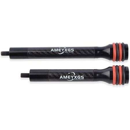 AMEYXGS 6/8/10/12 Inch Archery Bow Stabilizer Carbon Fiber Balance Bar Rod Side Rod Stabilizer Dampen Weight for Compound Bow Recurve Bow Accessory