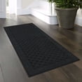 thumbnail image 2 of Mainstays Dylan Solid Diamond Olefin Black Indoor Runner Rug, 2'x6', 2 of 9