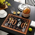thumbnail image 6 of Placemats Horror Pumpkin Scary Ghost Halloween Placemats Set of 4 Autumn Halloween Table Mat Durable No Slip Outdoor Indoor Table Mats for Party Kitchen Dining Decoration, 6 of 6
