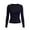 Black, variant on ClodeEU Women's Long Sleeve Crew Neck Fitted Top, Basic Solid Color Slim Fit Casual Daily Wear Shirt ,Women's XS-XXL