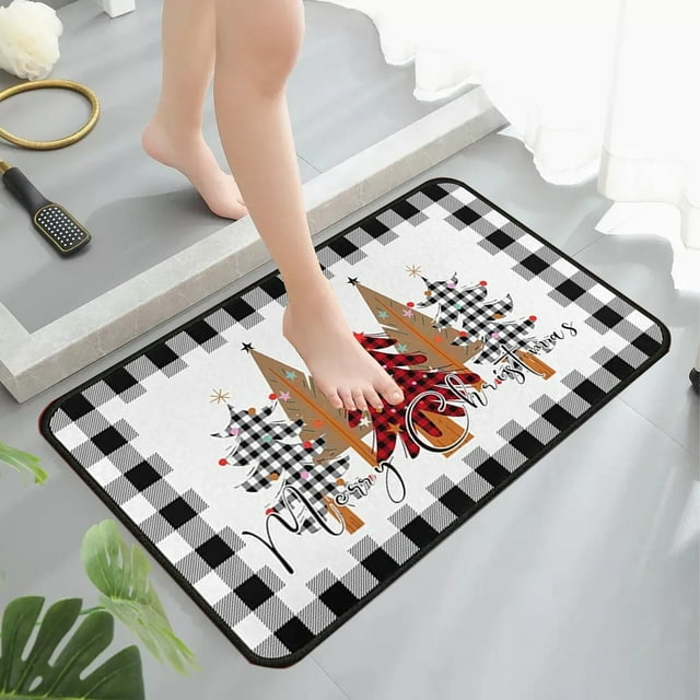 Xihbxyly Oferta Del Día Prime Solo Hoy Liquidación Alfombrillas Decorativas Navideñas para El Suelo, para El Hogar, Cocina, Absorbentes de Aceite, Resistentes a Las Manchas, para Puerta de Entrada