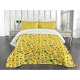 thumbnail image 3 of Ambesonne Animal Quilted Bedspread Set 3 Pcs, Poultry Hatching, King Size, Multicolor, 3 of 5
