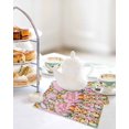 thumbnail image 4 of Happy Eatser Kitchen Dish Towels for Drying Dishes Set of 4, Cute Bunny Colorful Eggs Rustic Flower Plants Pink Waffle Weave Microfiber Hand Tea Bathroom Towels Quick Dry & Absorbent Towel 12x12, 4 of 7