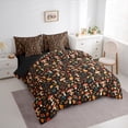 thumbnail image 3 of Manfei Cute Mushroom Twin Bedding Sets for Kids Girls, Green Leaves Bedding Comforter Set, Botanical Plant Theme Sheet Sets, Black Red Orange Breathable Home Decor Reversible 7 Pieces, 3 of 8