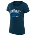thumbnail image 2 of Women's G-III 4Her by Carl Banks  Navy Oklahoma City Thunder Filigree Logo Fitted T-Shirt, 2 of 3