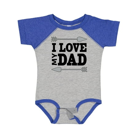 

Inktastic I Love My Dad- Hearts and Arrows Gift Baby Boy or Baby Girl Bodysuit