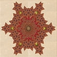 thumbnail image 1 of Ahgly Company Tapis d'Intérieur Lavable en Machine Carré Transitionnel Acajou Brun, 5 Pieds Carré, 1 of 7