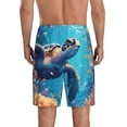 thumbnail image 4 of Lsque Colorful Underwater Plant Turtle Mens Sleep Pajama Shorts,Short Pajama Pants, Cotton Ultra-Soft Knit-XX-Large, 4 of 9