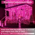 thumbnail image 4 of Cadena de luces LED SANJICHA 200 LED, 20 m, color rosa, resistente al agua, 13 modos, 4 of 7