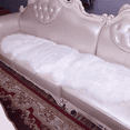 thumbnail image 4 of Alfombra de imitación de lana, cojín para sofá, cojín para ventana salediza de imitación de lana, alfombra de piel de oveja sintética para dormitorio, color blanco, 4 of 5