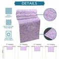 thumbnail image 6 of Purple Boho Flowers Table Runner 108 Inches, Vintage Ethnic Flowers Botanical Bed Runner Dresser Scarves Tabletop for Indoor Outdoor Parties/Ceremony/Banquet, 13"x 108", 6 of 9