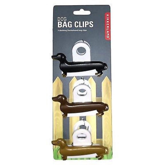 Kikkerland Dog Bag Clips- Set of 3