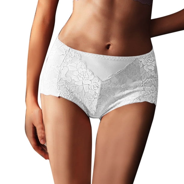 Gibobby Pantaletas mujer Bragas sexis de encaje para mujer, tangas de G, lencería para mujer, Bikini, ropa interior breve, bragas para mujer(Blanco,XL)