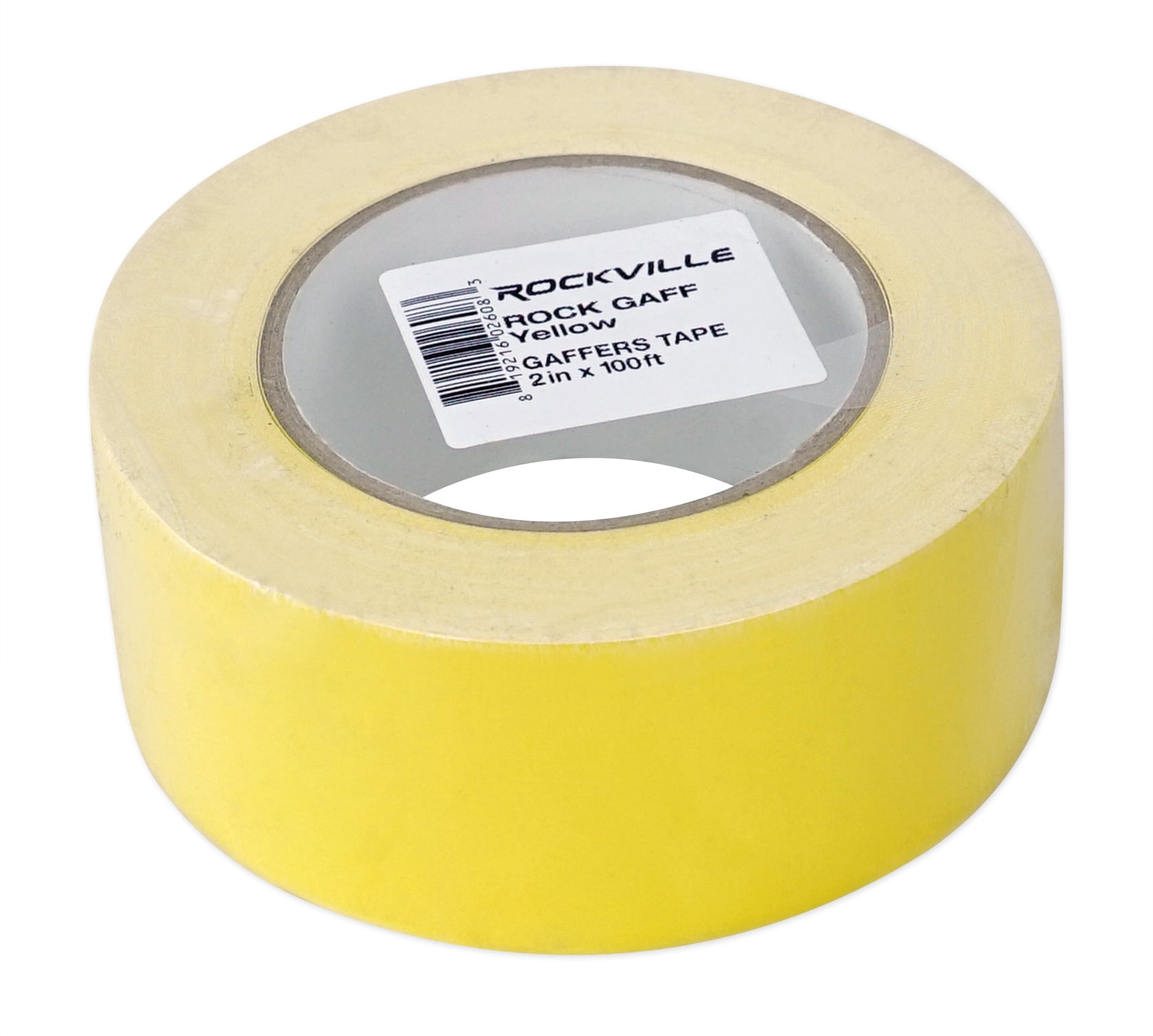 10) Rolls Rockville Pro Audio/Stage Wire ROCK GAFF Yellow Gaffers Tape 2"x100 Ft