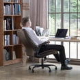 thumbnail image 4 of CELTOSS Executive Office Chair, Big and Tall Ergonomic PU Leather Desk Chair, Wide Design with Cushioned Seat, Back Support and Flip-Up Armrests, Heavy Duty, Brown, 4 of 14