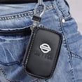 thumbnail image 4 of Nissan Key Car Case, Genuine Leather Keychain with Metal Hook, 4 of 5